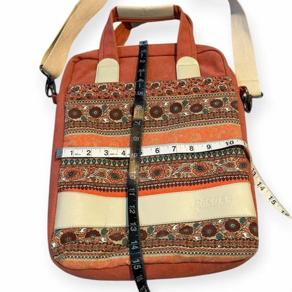 DACHEE Boho Tribal Canvas 14”Laptop Messenger Bag